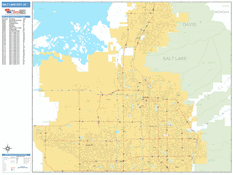 Salt Lake City Digital Map Basic Style